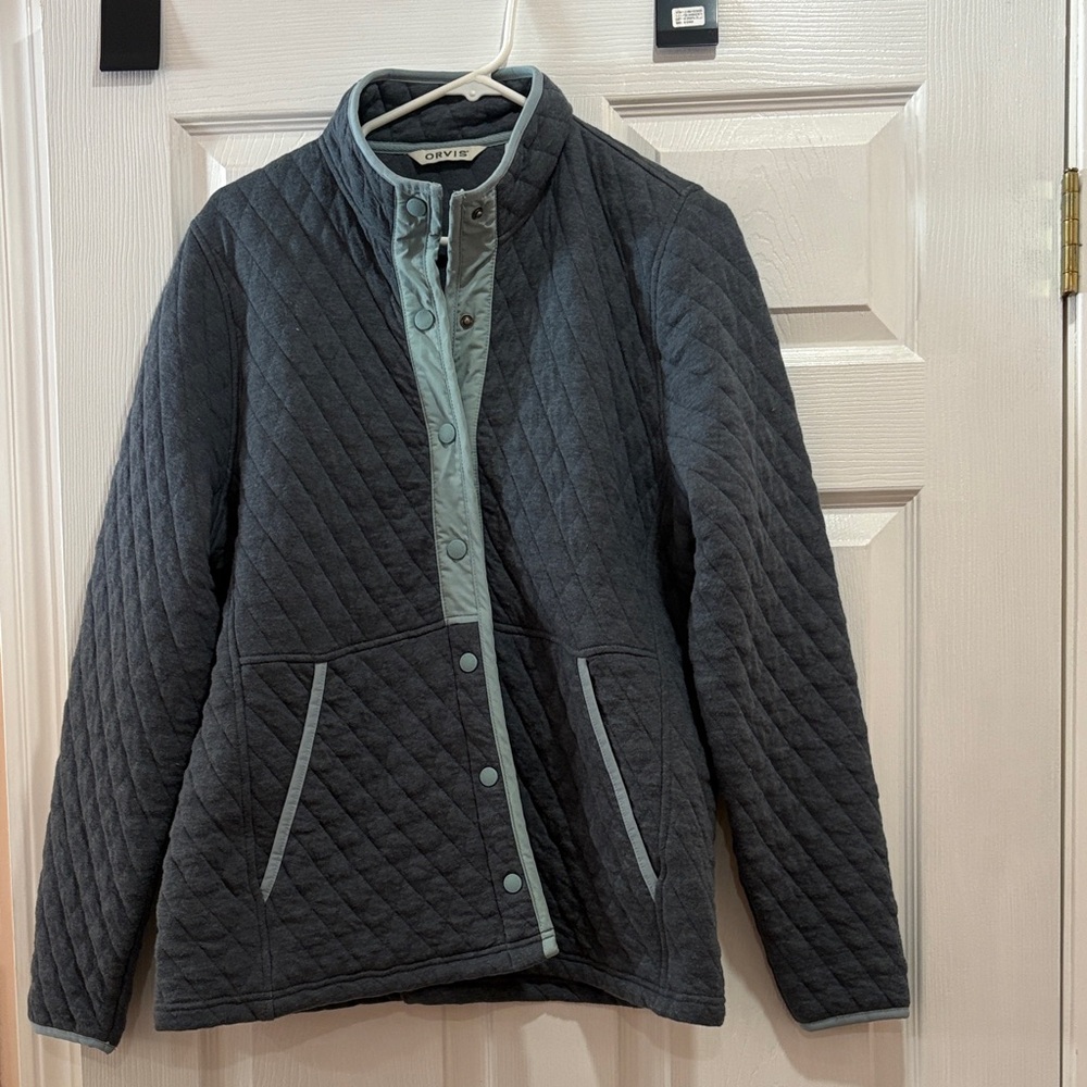 Orvis women’s Blue lightweight 100% cotton Quilted Jacket